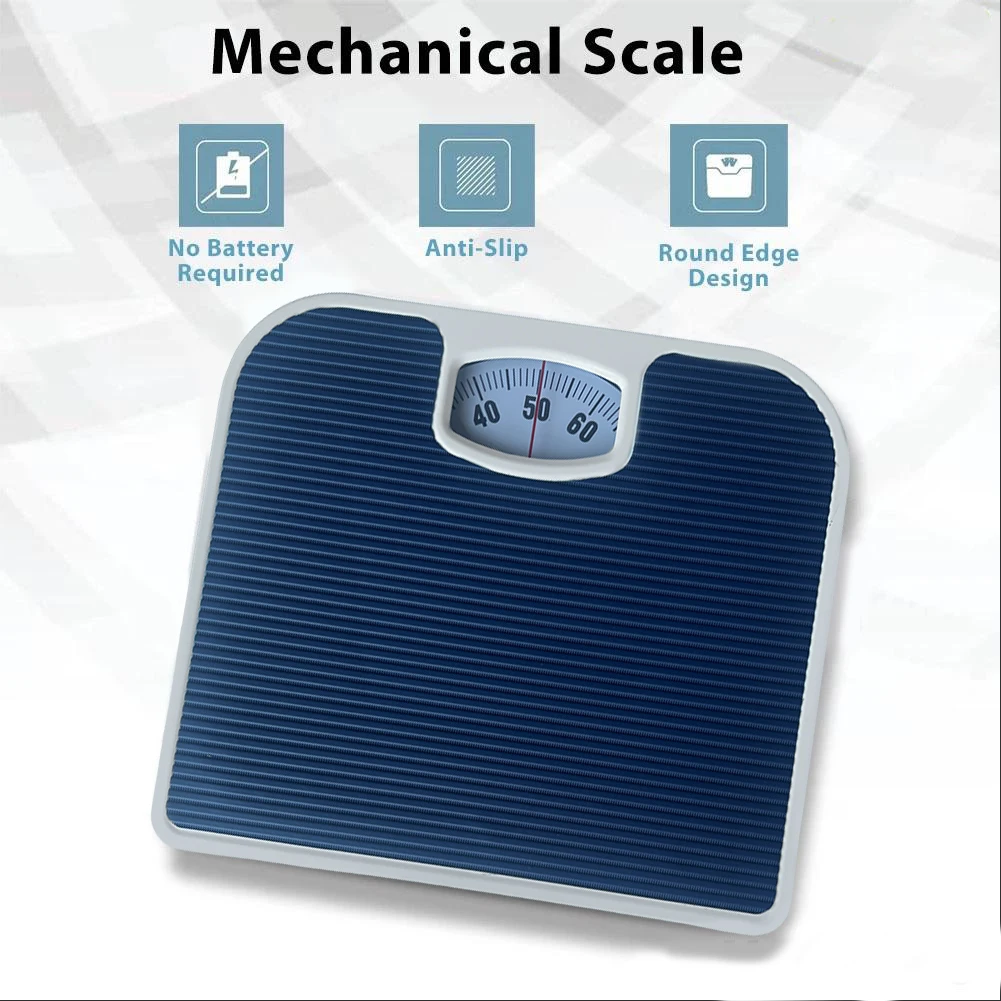 Manual Spring Scale Non Slip Pad Health Weighing Tool Reusable Mechanical Dial Bath Scale Weight Management Health Monitoring