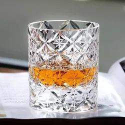 K9 Crystal Starry Sky Whiskey Cup Starlight Edo Kiriko Hand Engraving Heavy Whisky Rock Liquor Wine Glasses XO Tumbler Gift Box