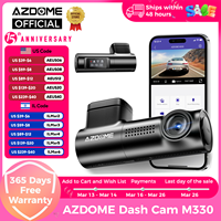 AZDOME M330 Car DVR 1296P Dash Cam Smart Voice Control WiFi Free APP G-sensor Emergency Record Parking Monitor Loop Recording