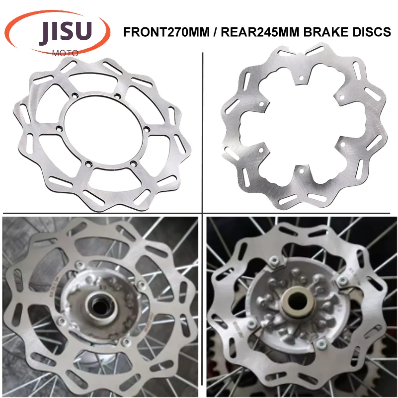 Motorrad 245mm 270mm Vorne Hinten Bremsscheibe Rotor Für Yamaha YZ125 YZ250 YZ250F YZ426F YZ450F YZ250X WR125 WR250 WR250F WR450F