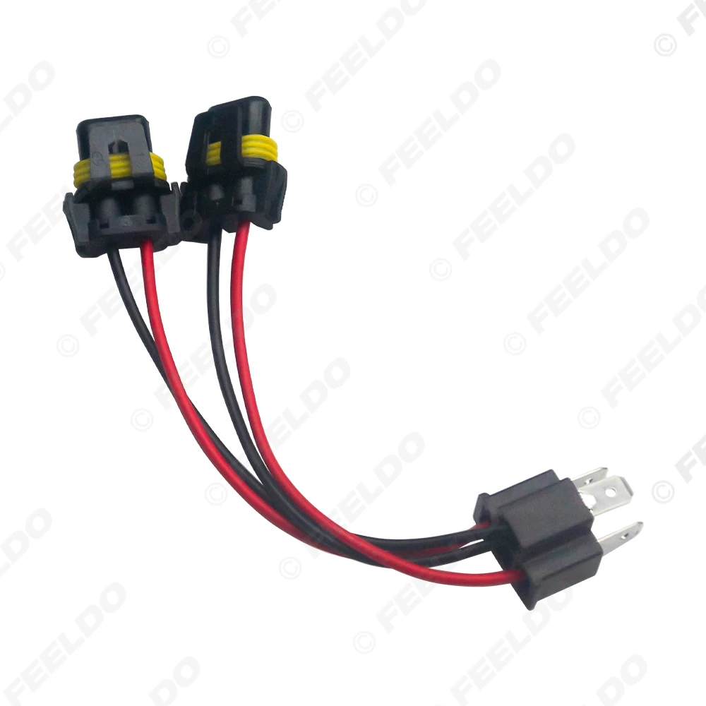 Adattatore per presa lampada lampadina per auto da H4 a 9006 Doppia testa LED HID Faro Cablaggio cavo Connettore Cablaggio