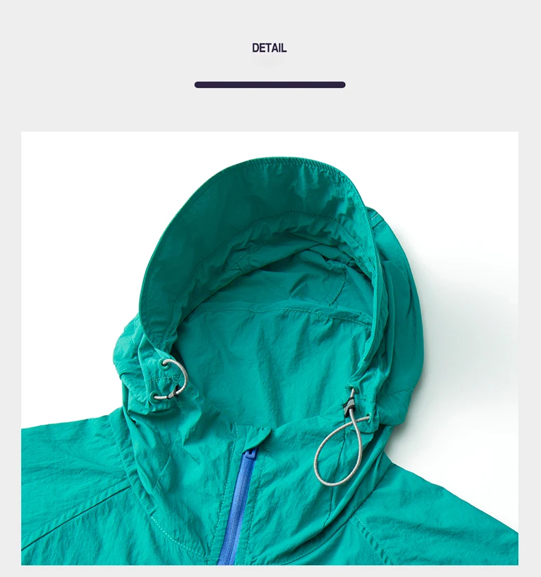 Lightweight Hooded Hiking Jacket with Packable Outdoor Design