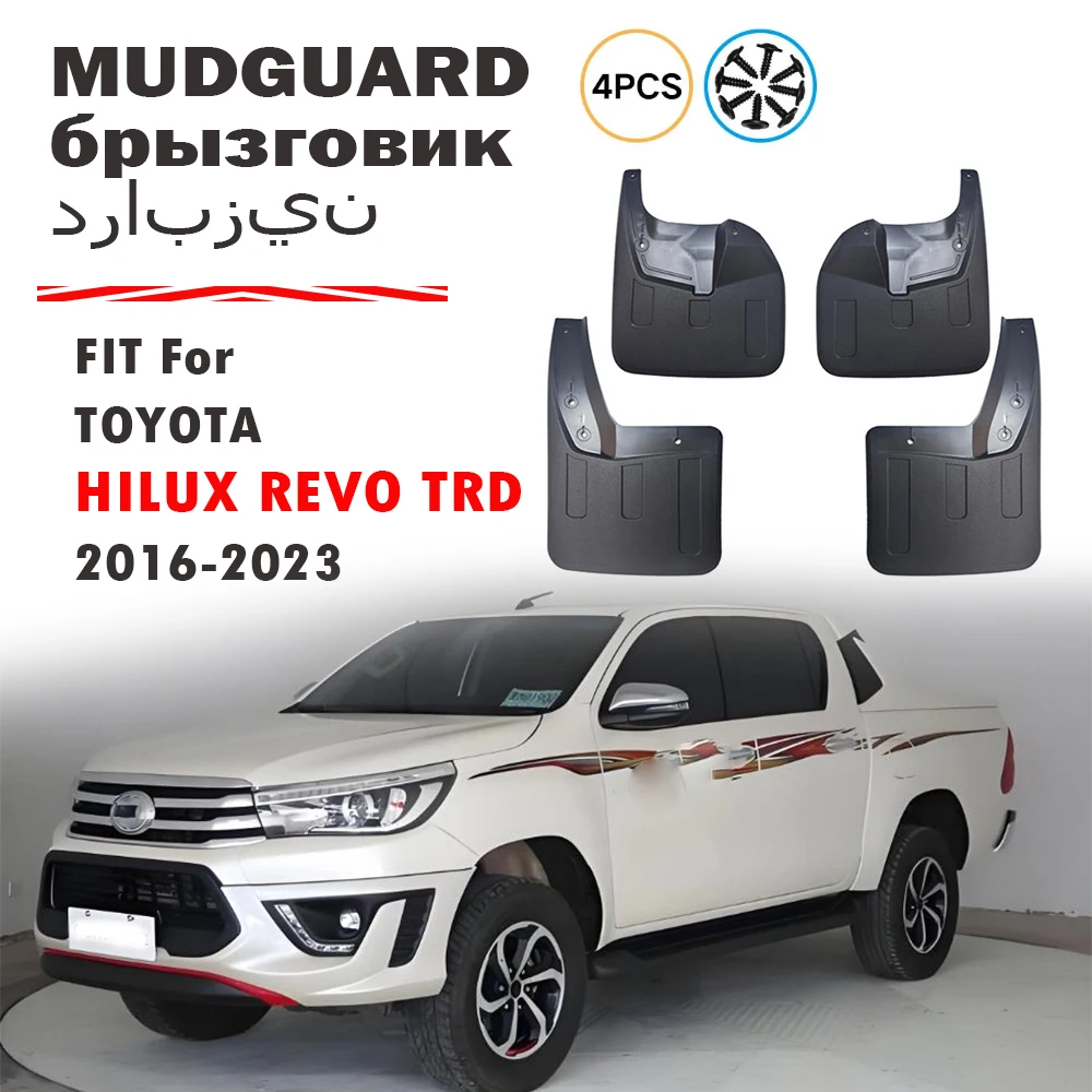 

2016 2017 2018 2019+ For Toyota Hilux REVO TRD Pickup 4wd Mud Flaps Guard Splash Mudguard Fender Mudflaps Car Accessories 4pcs