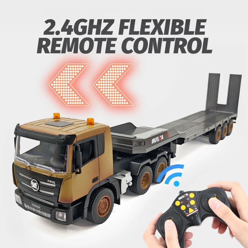 

Delin 1318 Nine Channel Remote Control Toy Car Model Flatbed Trailer Simulation Engineering Vehicle Electric Rc Cars For Kids