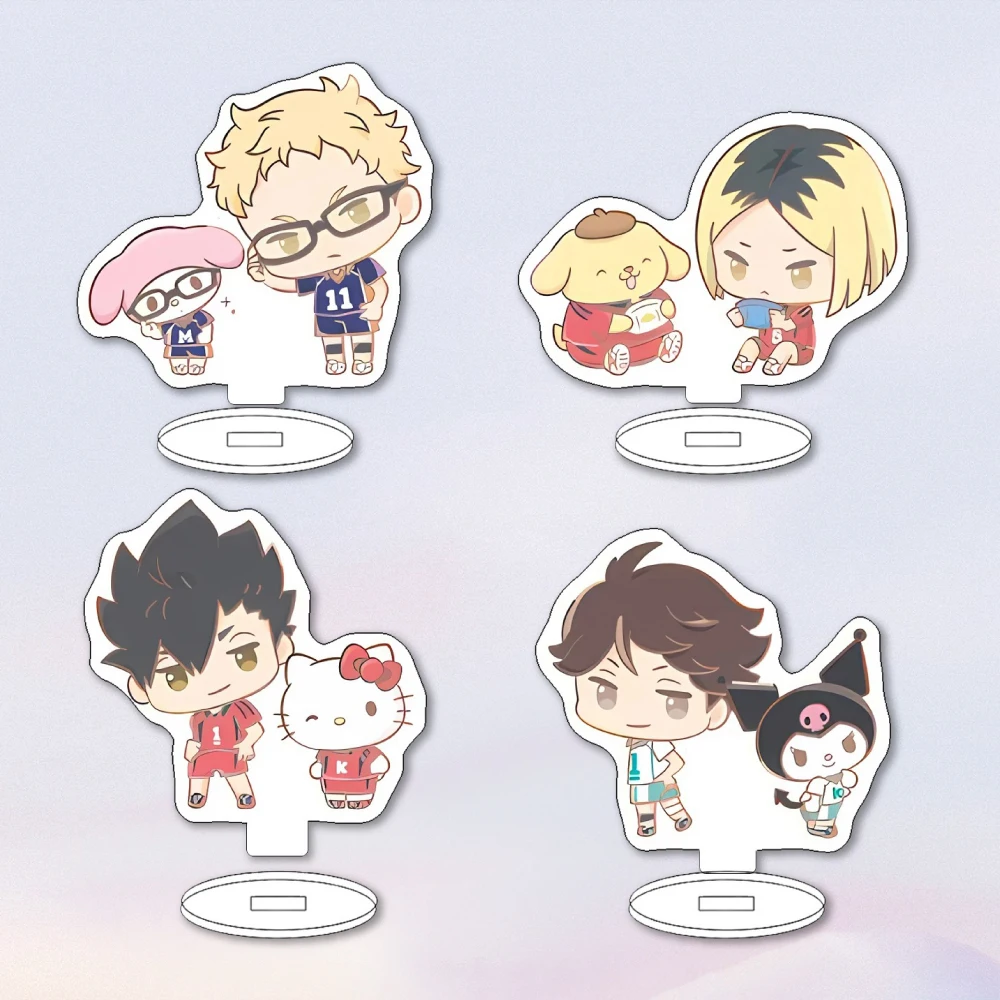 

Diy Haikyuu Anime Peripherals Figure Show Custom Transparent Acrylic Stand Model Cartoon Desktop Ornament Creative Holiday Gifts