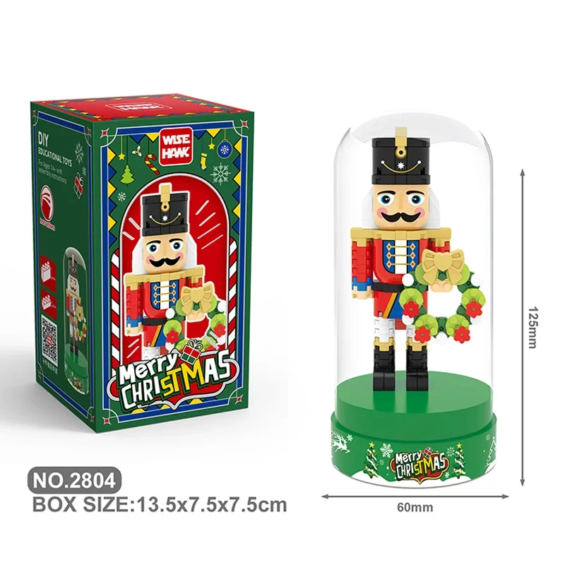 Micro 172PCS Brick Puzzle Assembly Children Toys Christmas Building Block Santa Claus Model Home Decoration Party Gifts for Kids