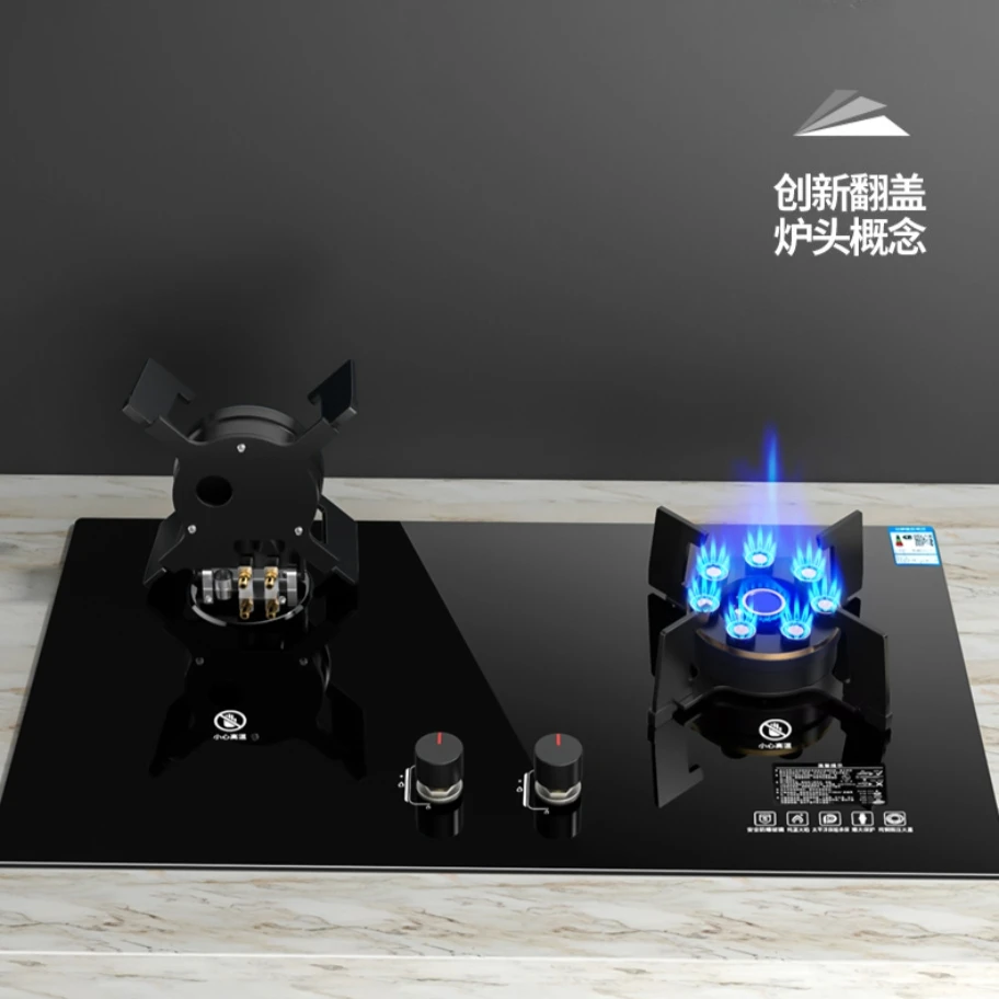 

New Home Double-Burner Gas Stove – Built-in & Desktop Compatible, Works with Natural Gas & Liquefied Gas