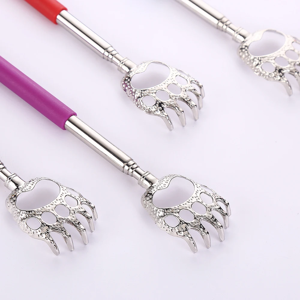 1pcs Bear Claw Stainless Steel Itching Massager No Need For Manual Labor Stainless Steel Retractable Itching Device