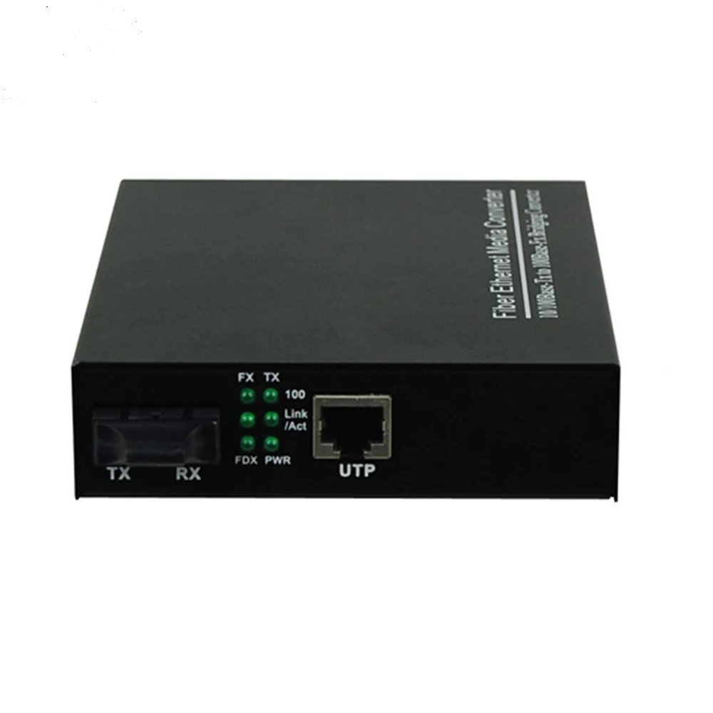 Fctel Mini Type Ethernet Over Fiber Converter 20 กม. 40 กม. 60 กม. 80 กม. 100M FE Optical Fiber Media Converter FCMB-F1