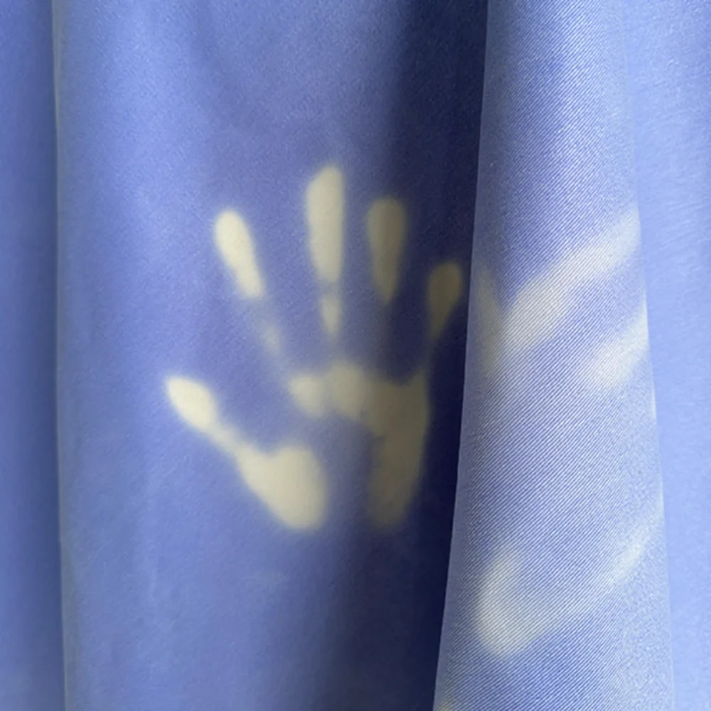 Photosensitive Canvas Fabric Blue Turns White Color Changing Technology Creative Designer Diy Sew Cloth Wholesale