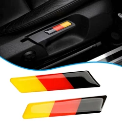 2Pc Germany Flag Badge Emblem Lift Wrench Handle Seat Insert 3D Sticker Cover For Volkswagen VW Golf 5 6 MK5 MK6 GTI Car Styling