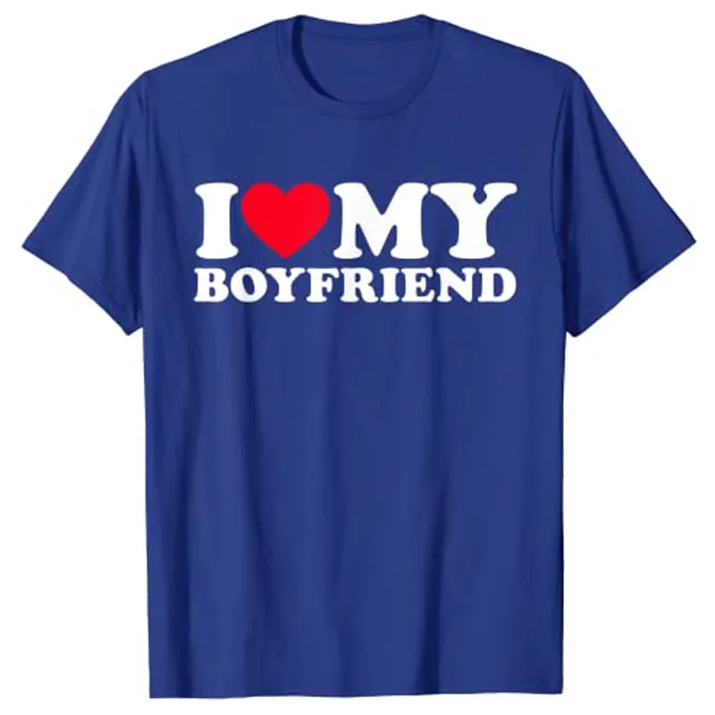 I Love My Boyfriend Clothes I Love My Girlfriend Shirt So per favore Stay Away da Me Funny BF GF detti Quote Valentine Tee Tops