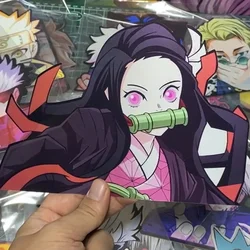 Nezuko Demon Slayer 3D Motion Anime Waterproof Sticker for Flip Gradient Toys Magic Stickers Creative Car Sticker Decal Toy