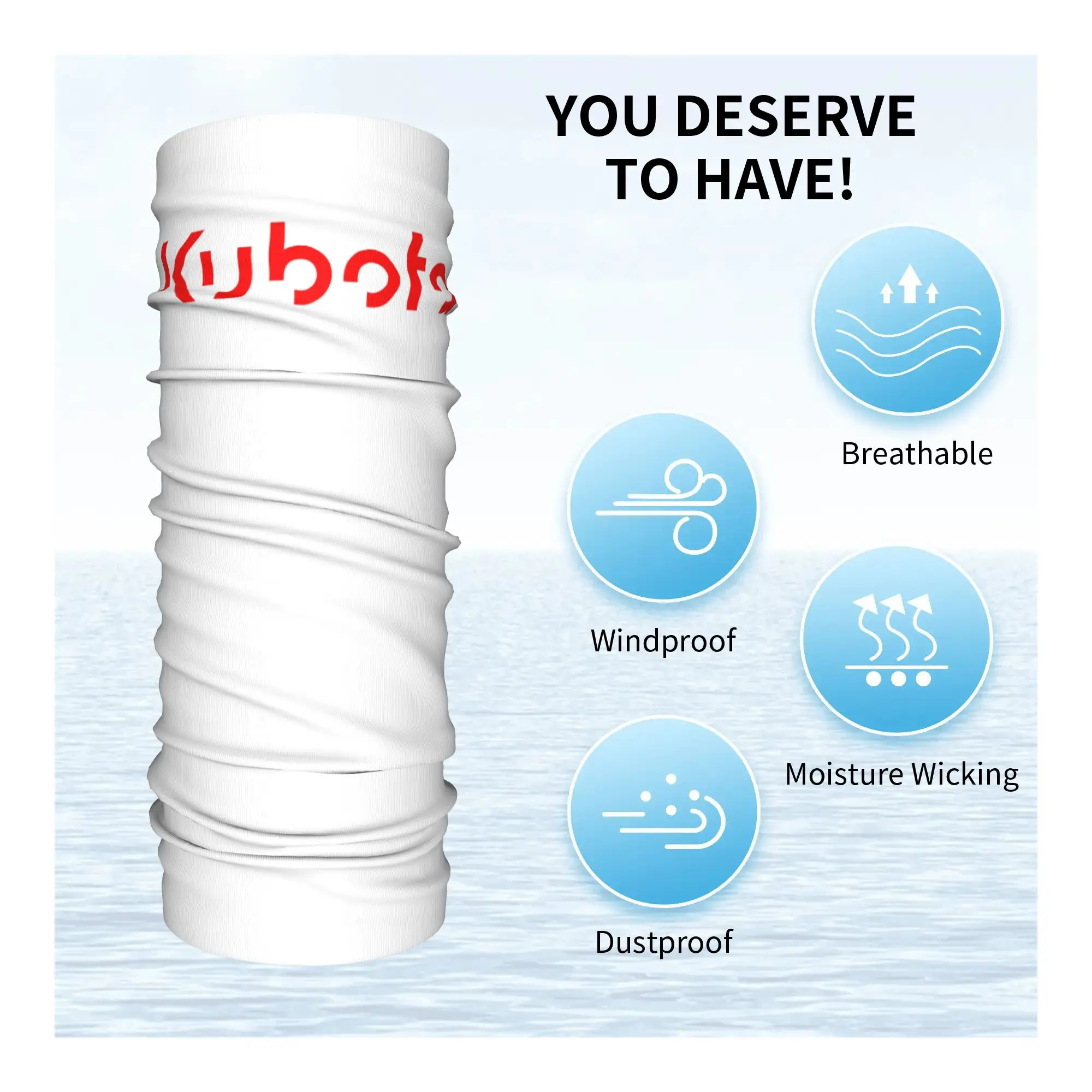 Kubota (vermelho versão) bandana pescoço capa impressa lenço facial multifuncional bandana caminhadas pesca unisex adulto inverno