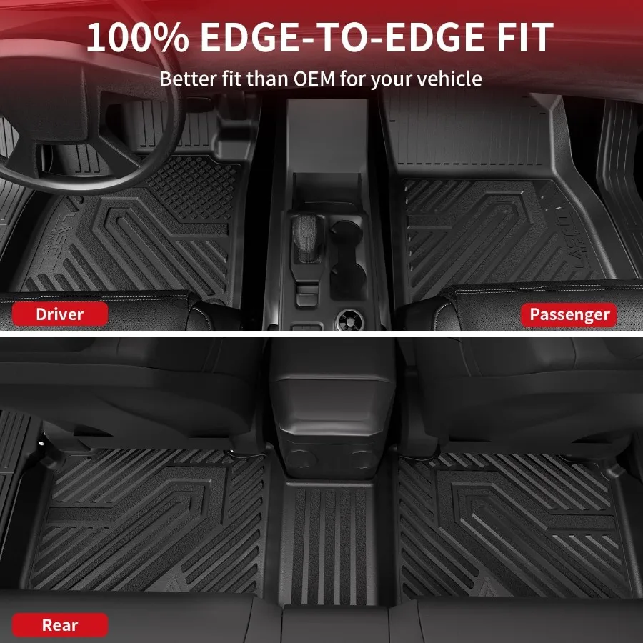 بطانات أرضية TPE AllWeather لسيارة Honda Accord Sedan 2023 2024 2025 2026 بما في ذلك نماذج البنزين والهجينة مجموعة كاملة مع الجبهة