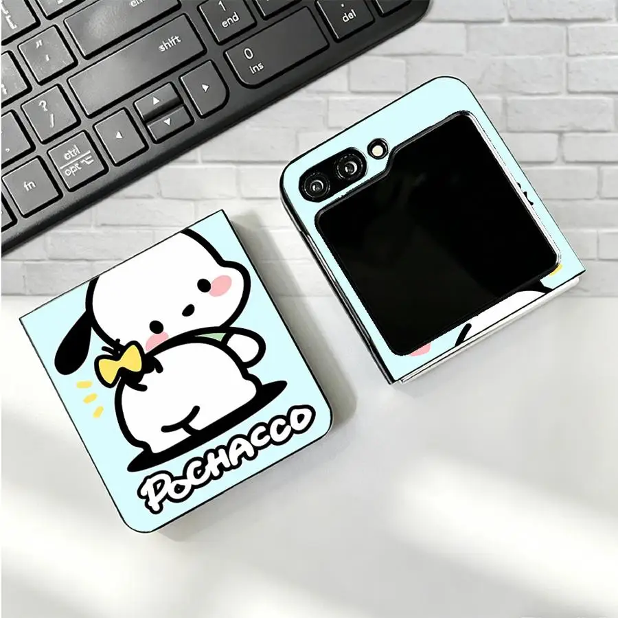 Sanrio Pochacco Back Phone Cover Funda Case for Samsung Galaxy Z Flip 8 Flip6 Z Fold 8 7 6 5 4 3 Flip4 Flip7 FE Flip5 Flip3 Z view 3