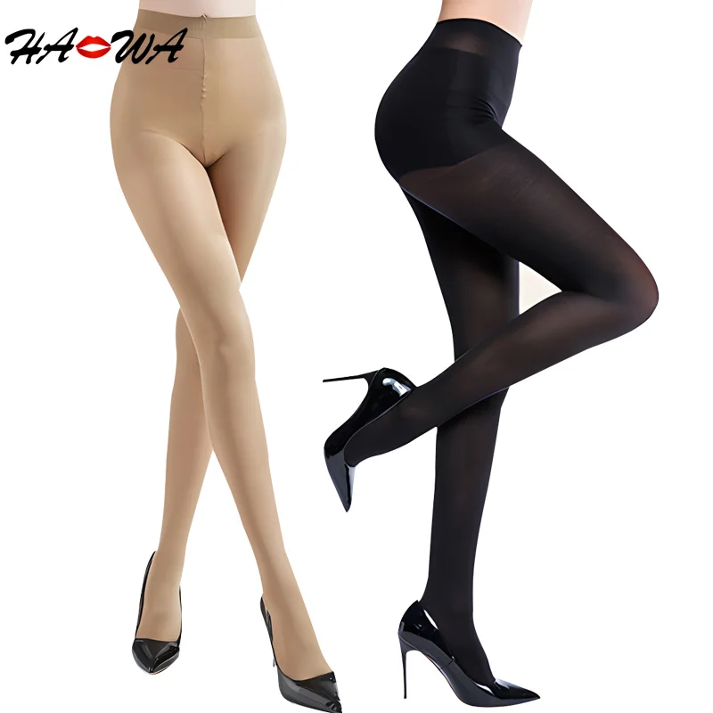 

HA WA 2 Pairs 40D Women Pantyhose Sock Semi Opaque tights Stock Breathable Slim Ultra Thin Legging Stockings