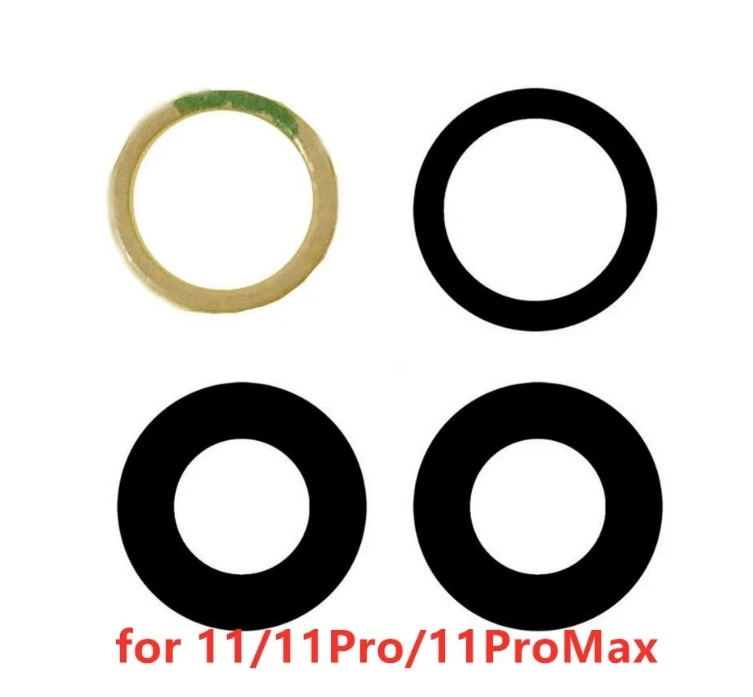 100Pcs Rear Back Camera Glass Lens For IPhone 11 12 13 Mini 14 Pro Max X XS XR 15 Plus With Sticker Adhesive