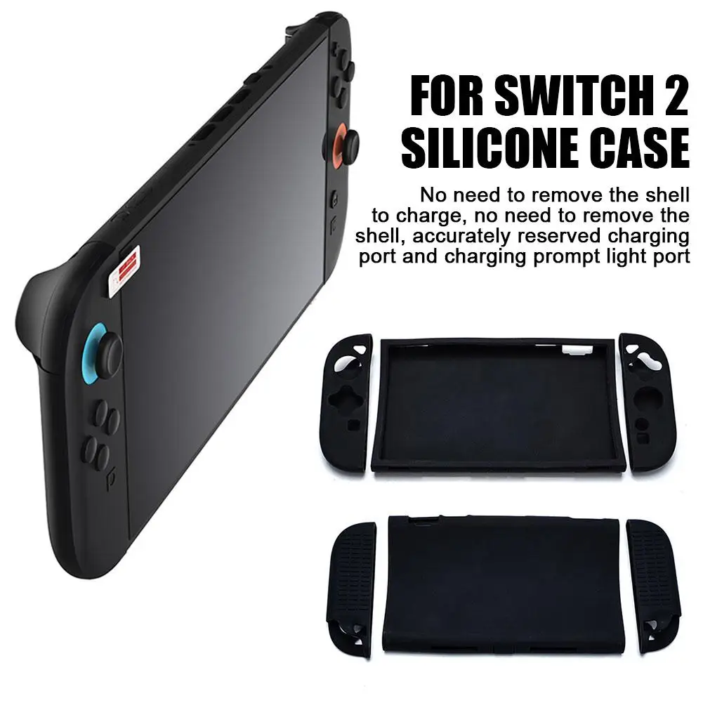 Detachable Silicone Protective Cover For Nintendo Switch 2 Gaming Handheld Controller Shell Case Hand Grip Case Game Console Acc
