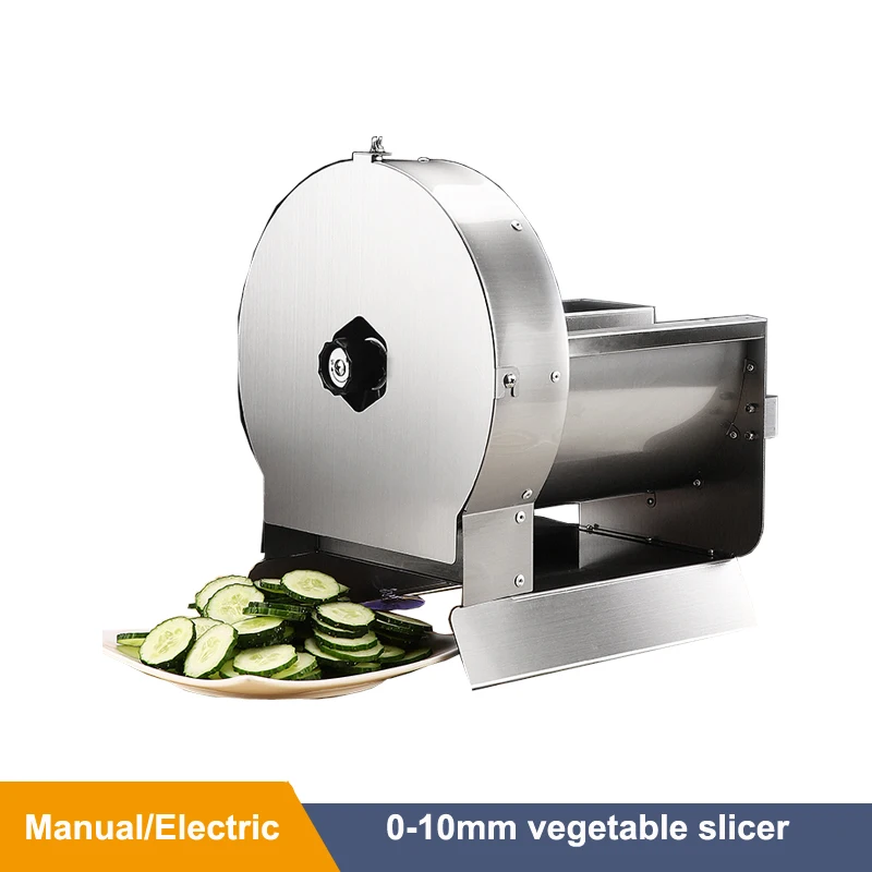 Automatic Vegetable Fruit Slicing Machine Stainless Steel 100kg/h Thickness Adjustable Handcrank Vegetable Slicer Cutter Machine