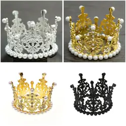1Pcs Princess Birthday Party Cake Topper Decorative Children Baby Crown Cake Decoration Elegant Gold Silver Color Cake Ornaments