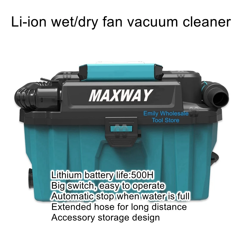 Brushless Rechargeable Vacuum Cleaner Lithium Construction Dust Collector Industrial High Power Compatible Makita Battery