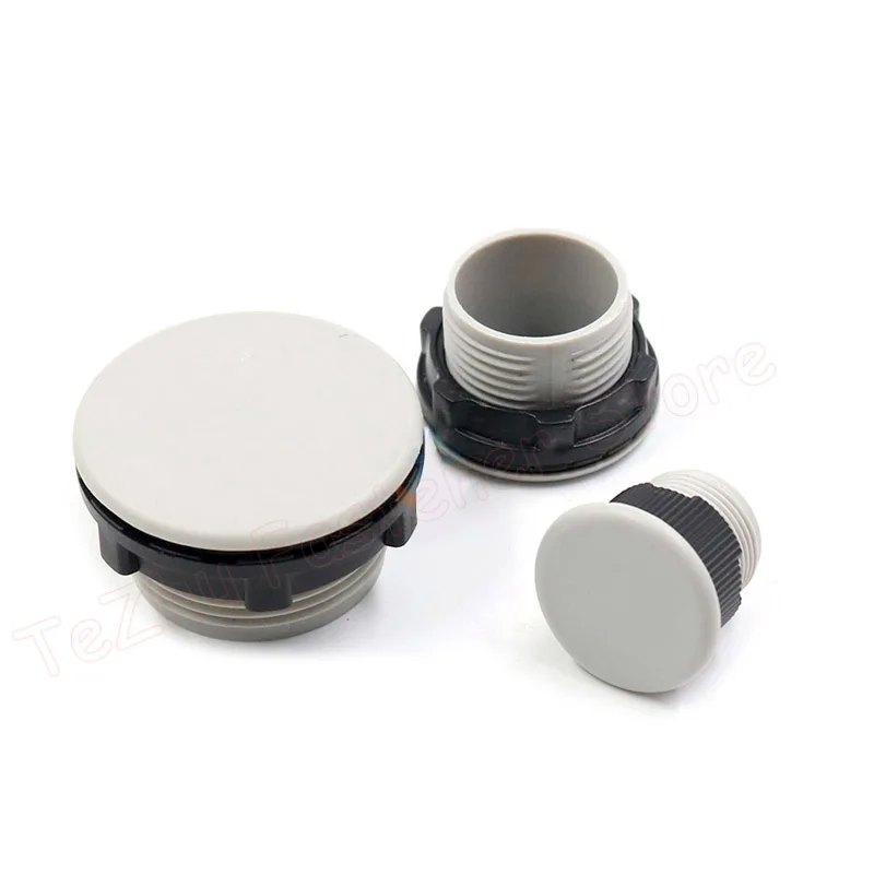 5pcs 16mm 22mm 30mm Hole Plug Distribution Cabinet Button Panel Plug Grey Black Dustproof Plastic Screw Cover Assembly