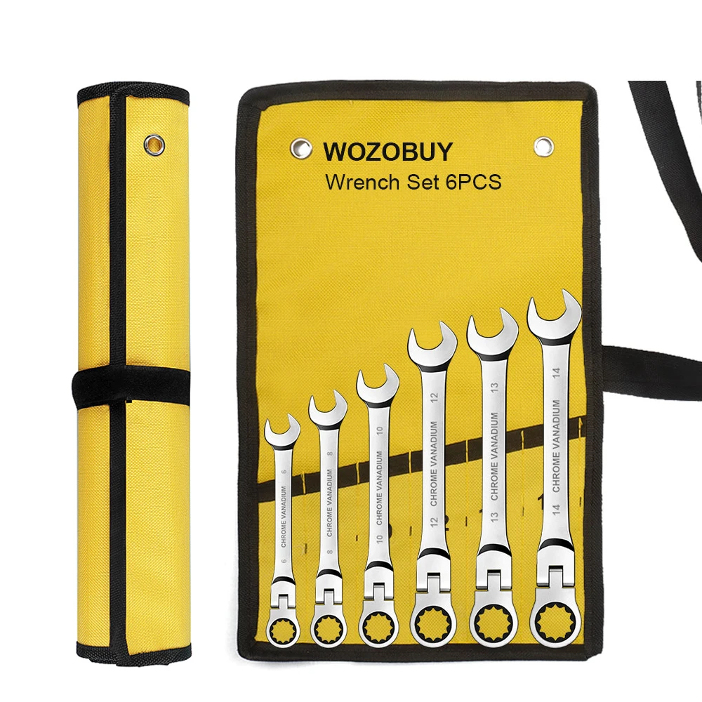 

1set Ratchet Wrench of Keys Spanner Hand Tool 72-Tooth Ratcheting Flexible Head Mirror Finish,Ratcheting Wrench Set