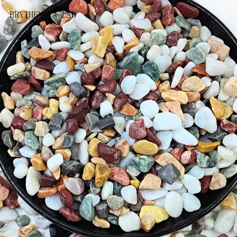 Natural Stone Gravel Pebbles Micro Landscape Garden Decor River Rocks Polished Fish Stones Tank Bottom Sand Mix Color