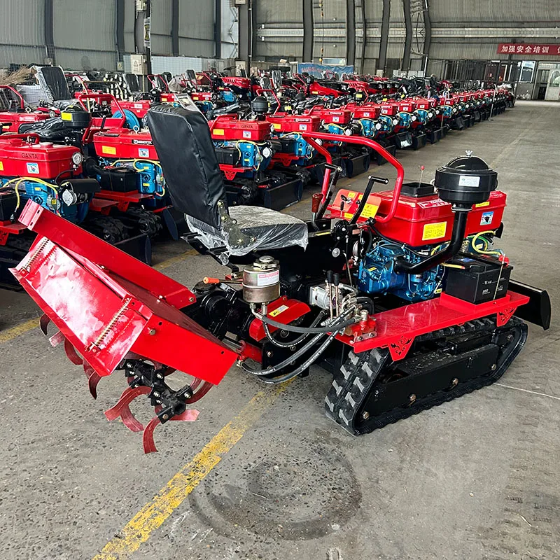 Chinese Mini Crawler Tractor Remote Control Mini Crawler Cultivator Agricultural Machinery Farm Cultivator