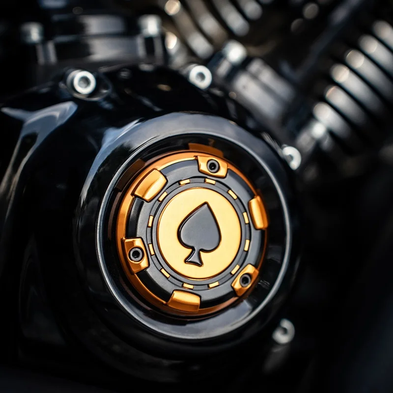 GASHOO Spades Timer Cam Cover Right Fit Aluminum Alloy For M8 Softail & Touring (except VVT) Retrofit/Upgrade