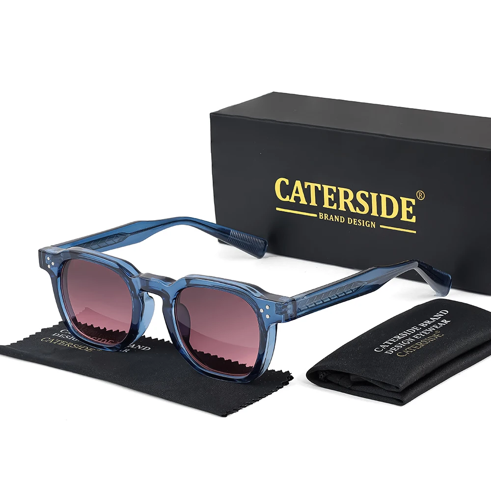 CATERSIDE Herren Retro Quadratische Sonnenbrille Hochwertiges Luxus-Design Sonnenbrillen Damen Fahren Reisen Strand Sommer Stilvolle Brille UV400 – Detail 11