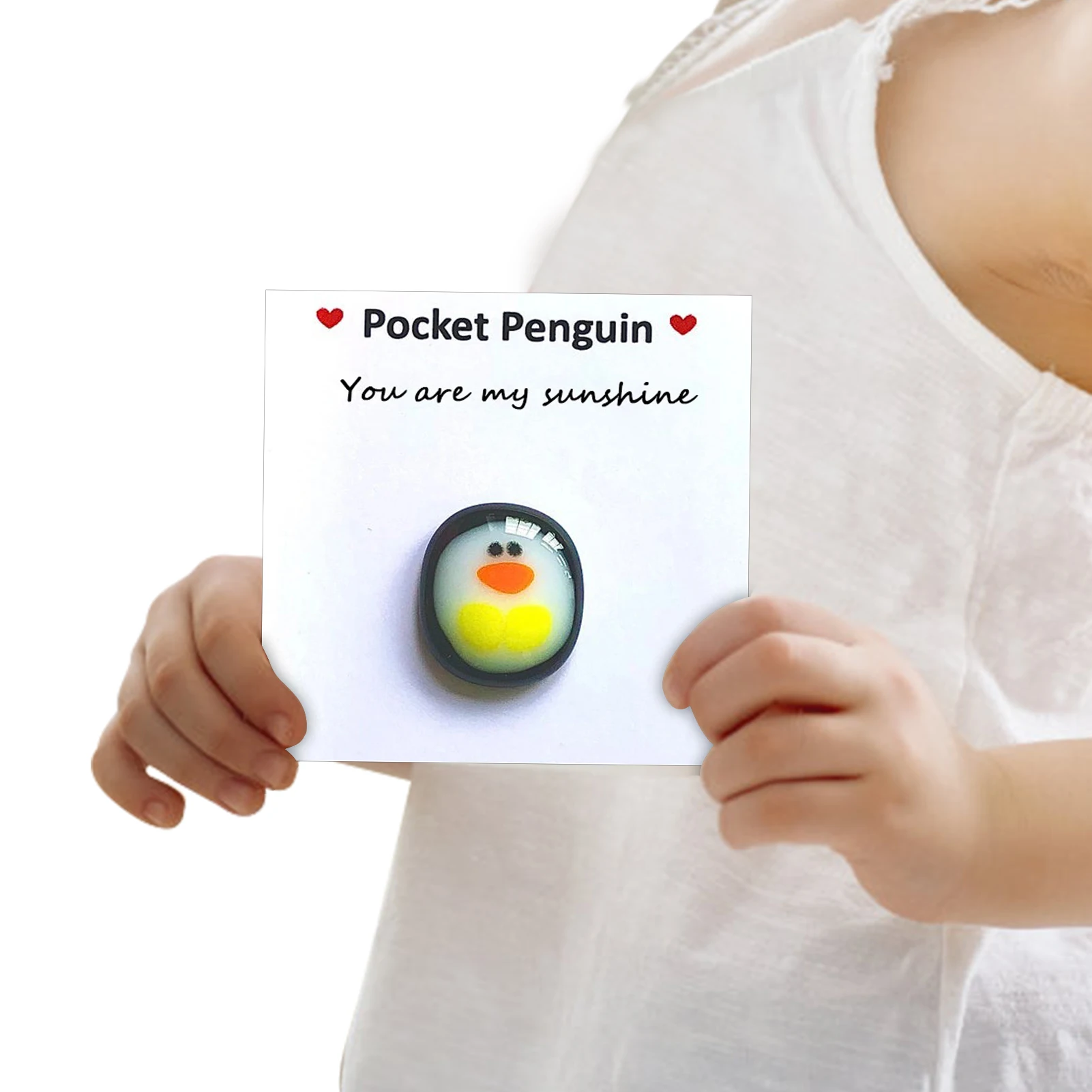 A Little Pocket Penguin Hug Cartoon Collection Toys For Penguin Lovers Miniature Penguin Shows A Huge Amount Of Care For Her