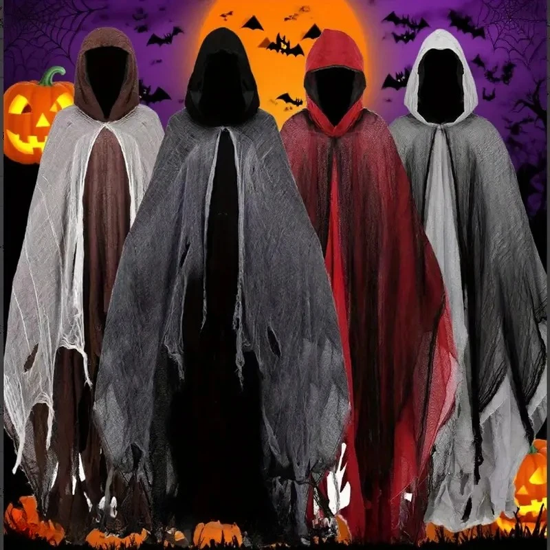 

1/2/3 шт., страшный плащ на Хэллоуин, накидка, костюм с черепом, реквизит зомби для взрослых и детей, вечерние костюмы для косплея, дом с привидениями, товары для уличных ужасов