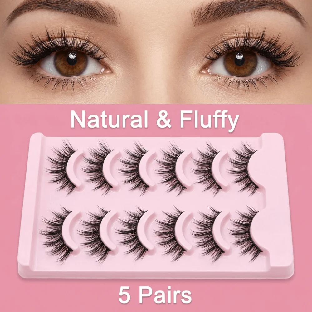 Trendy Black Fox Eye False Eyelashes 10-14MM Easy To Wear DIY Lashes Extension Reusable Curvature C Fake Eyelashes Party
