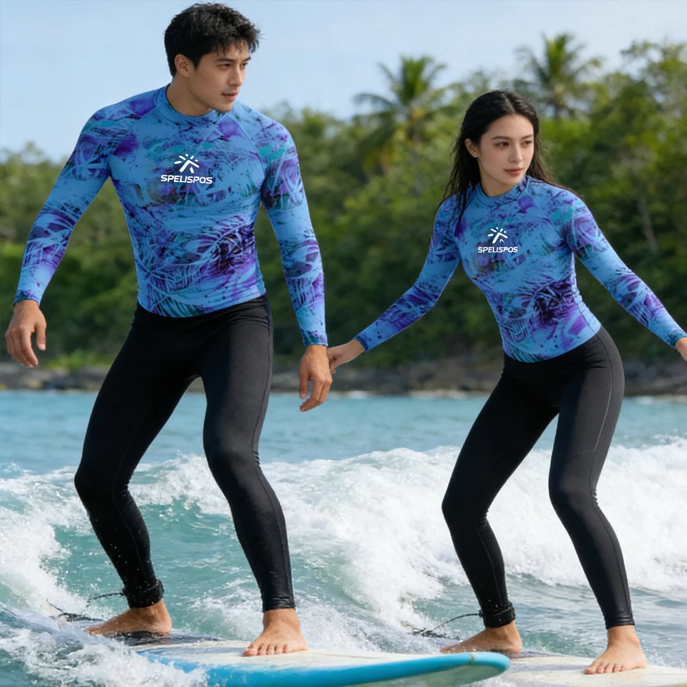 

Long Sleeve Men Women Sailing Top Wear Rash Guard Surfing Shirt UPF50+ Swim Beach Top Clothing for Water Sport Fishing Touring