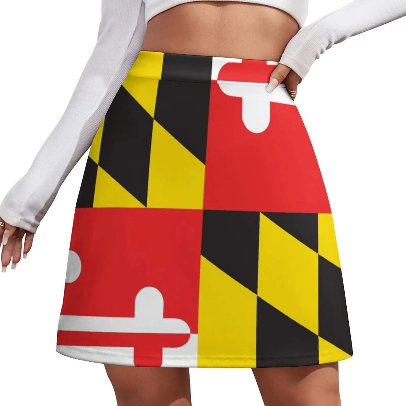 

MARYLAND FLAG Mini Skirt Woman skirts chic and elegant woman skirt Dresses summer skirts Mini Skirt