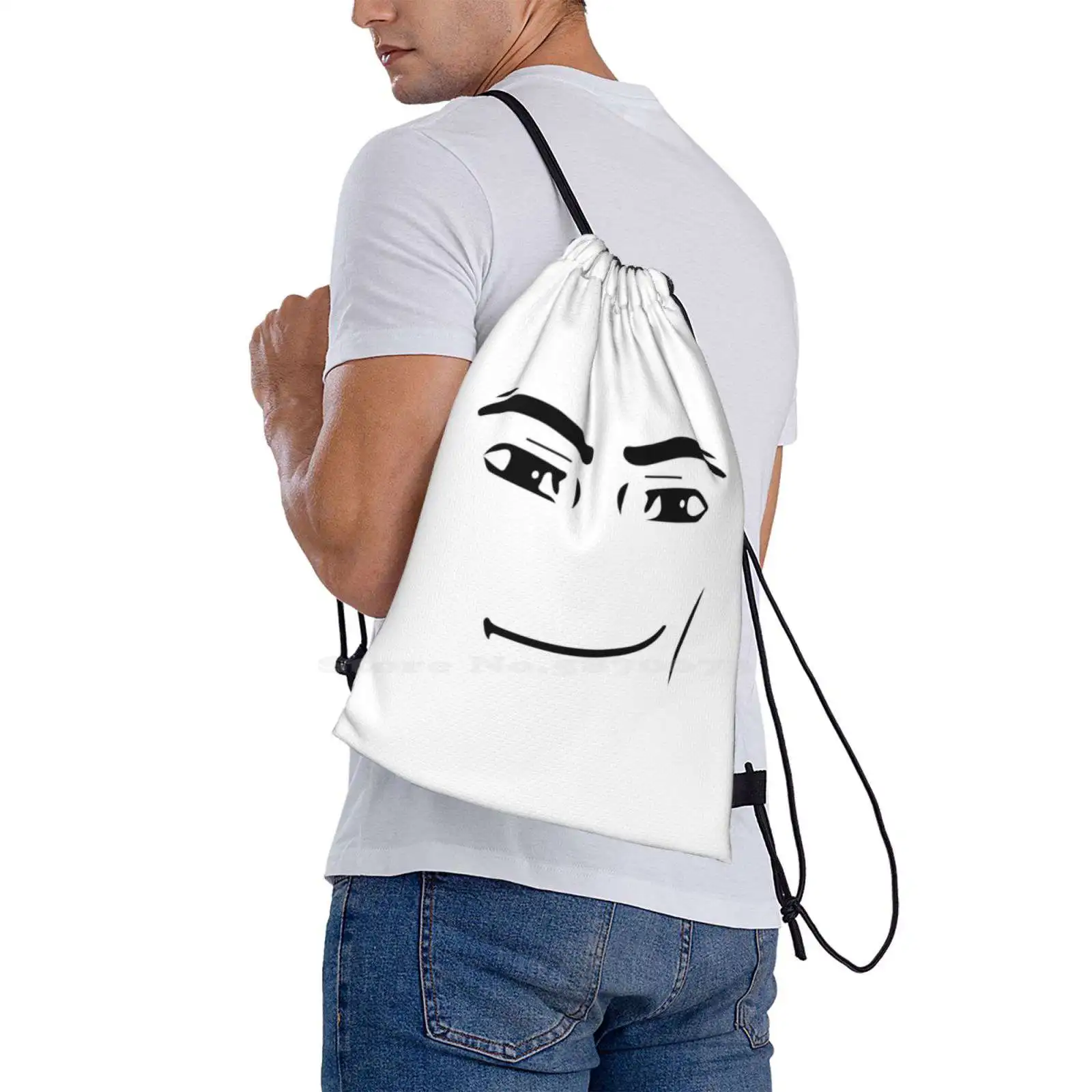 Man Face Hot Sale Schoolbag Backpack Fashion Bags Meme Dank Funny Face Random