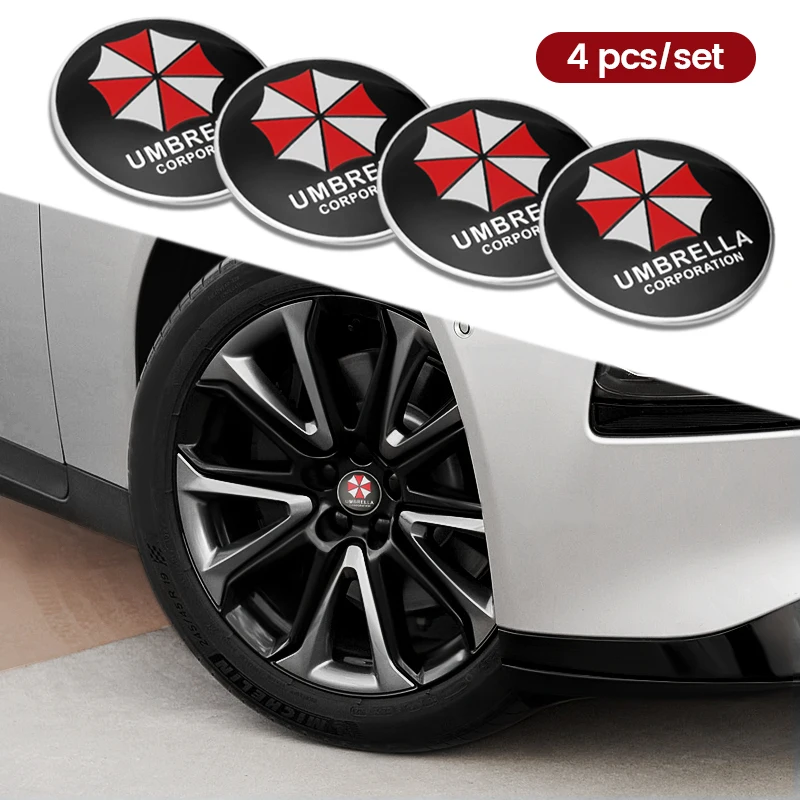 4pcs 56mm Car emblem Wheel hub Center Cap Badge covers sticker Decal Styling accessories for BMW KIA Audi A4 A5 A6 A7 A8 view 6