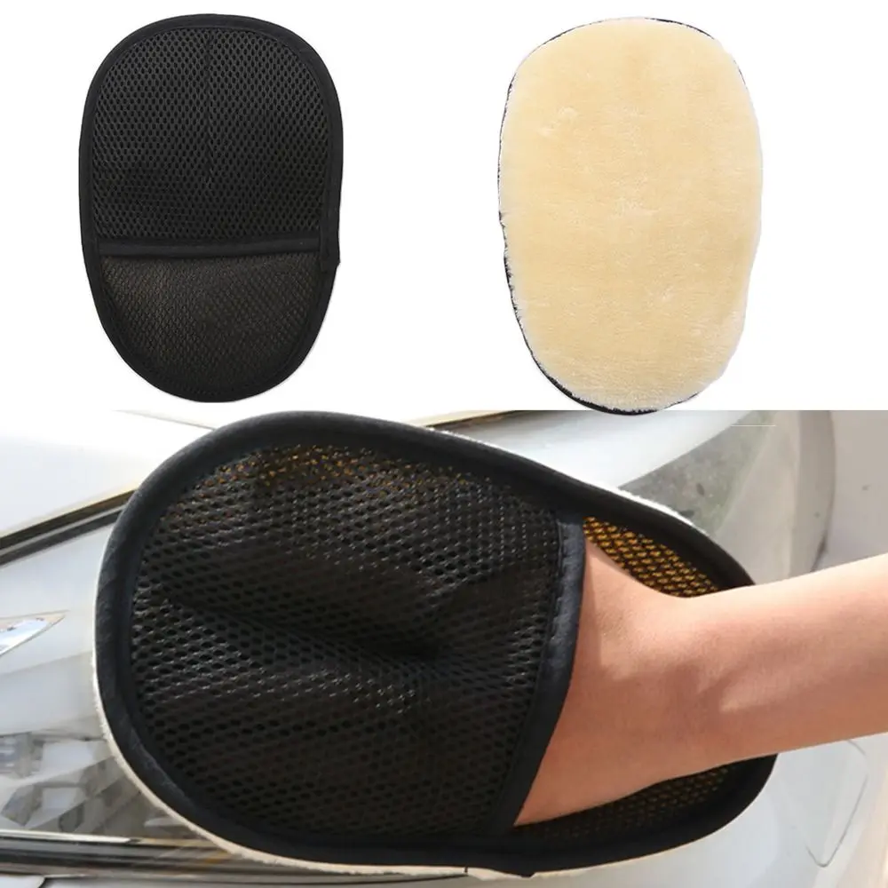 2pcs New Microfiber Auto Car Washing Glove Thickening Waxing Car Wash Gloves Wiping Washing Motorcycle Washer Car