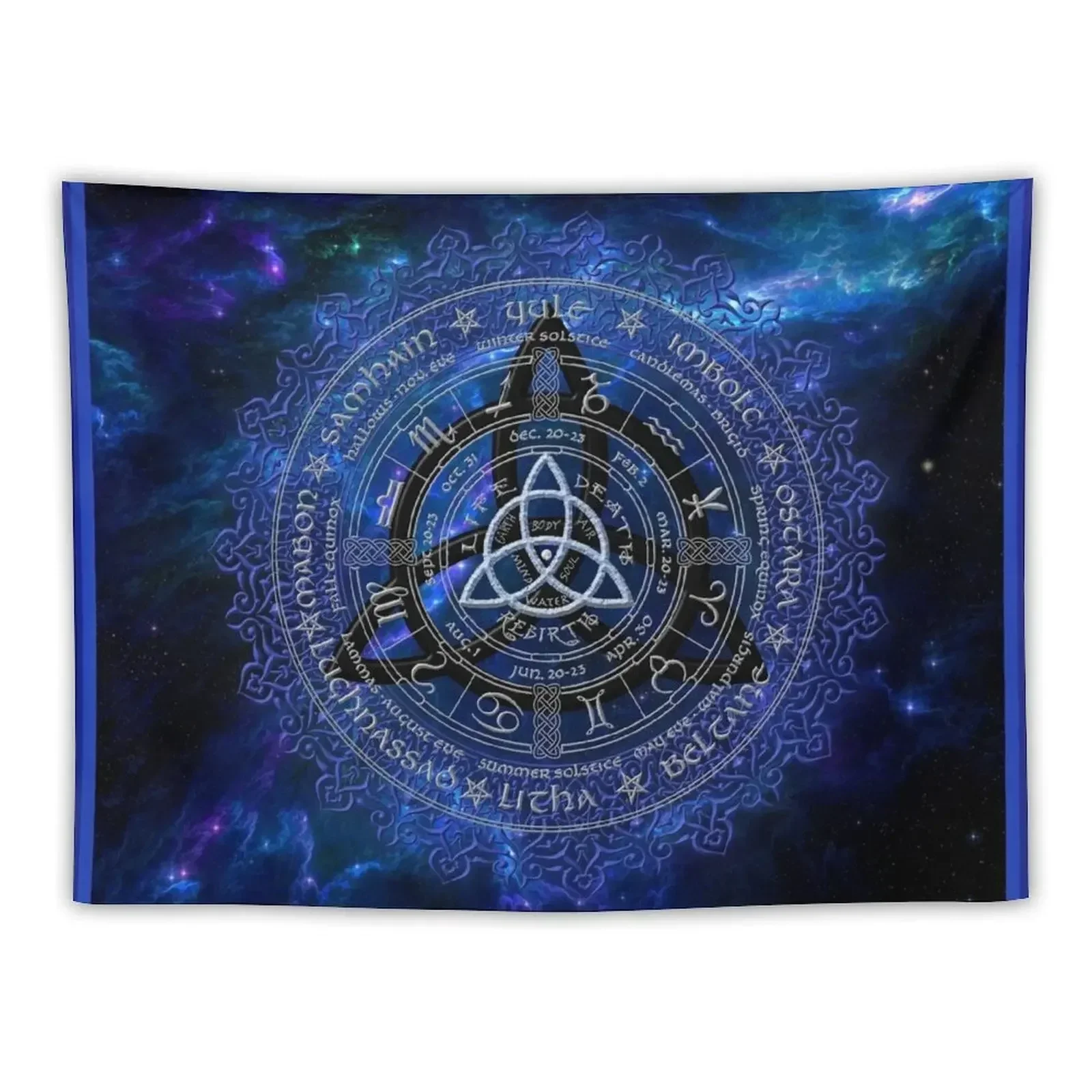 Pagan Calendar Wheel Tapestry Home Decorations Aesthetic Decor Home Room Decoration Aesthetic Tapestry