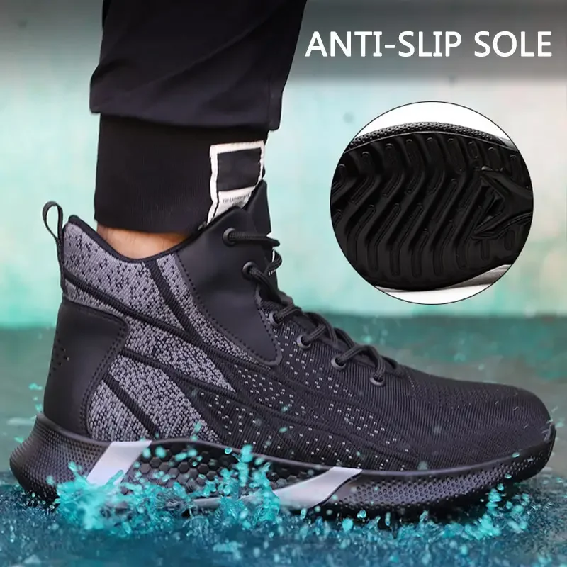 Stahlkappe Sicherheitsschuhe Herren Arbeitsschuhe Turnschuhe Leichte Anti-Smash Anti-Punktion Sicherheitsschuhe Herren Unzerstörbare Bergbaustiefel – Detail 11