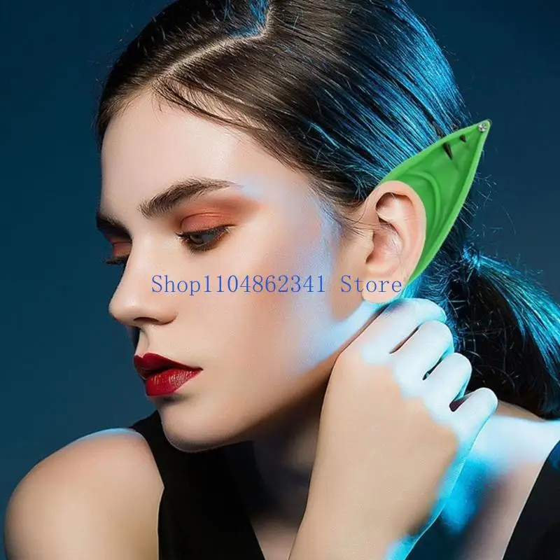 5asd ゴブリン耳シリコーンエルフ耳スタッドハロウィンソフト無害偽耳小道具エルフの耳妖精コスチュームアクセサリー