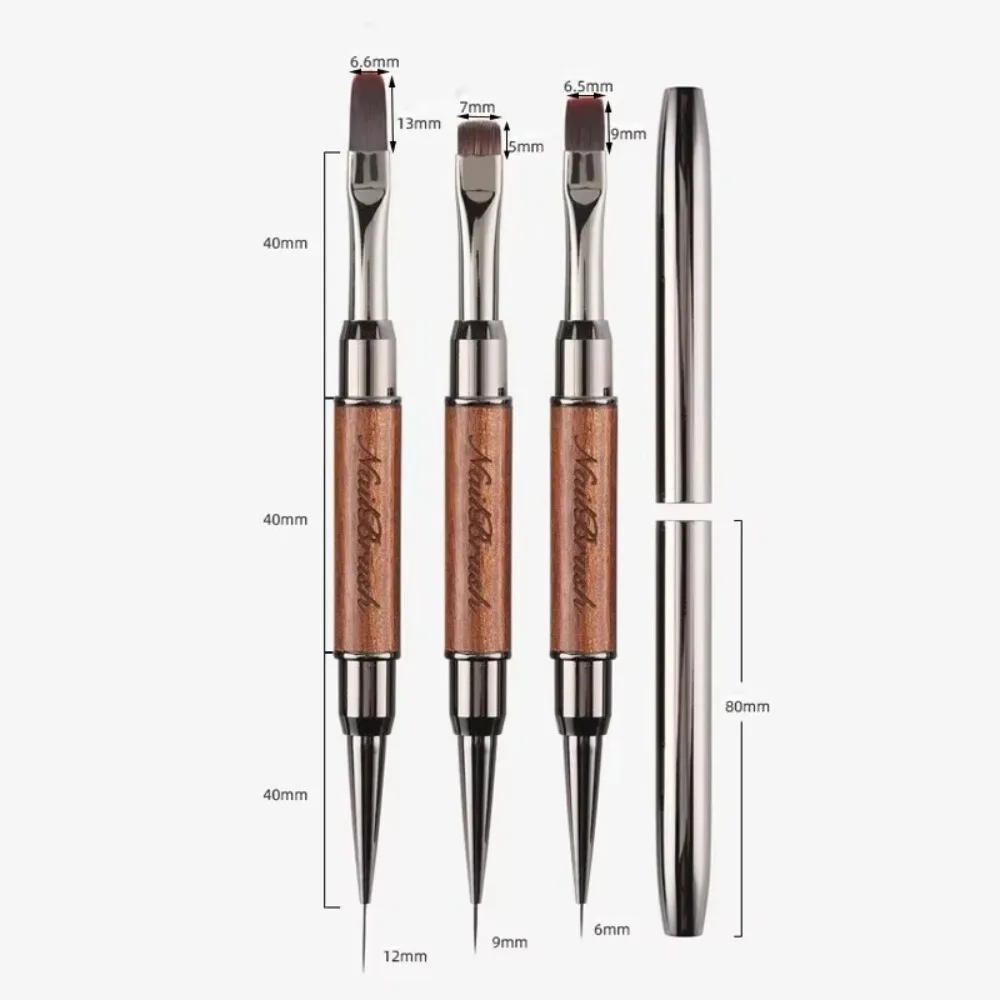 Professionele Dual End nagellijm Fototherapie Pen Schilderpen Acryl Nail Art UV Gel Brush Liner Brush Extension Gel