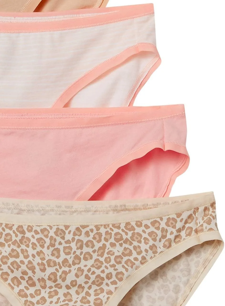 ملابس داخلية قصيرة بيكيني قطنية للسيدات من أمازون إسينشالز (متوفرة بمقاسات كبيرة)، متعددة