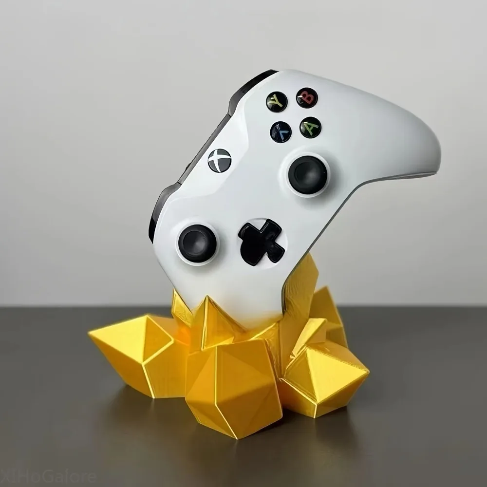 3D Printed Crystal Game Controller Stand Holder Compatible Xbox PS4 PS5 Switch Gaming Desk Decor Ornament Gift view 2