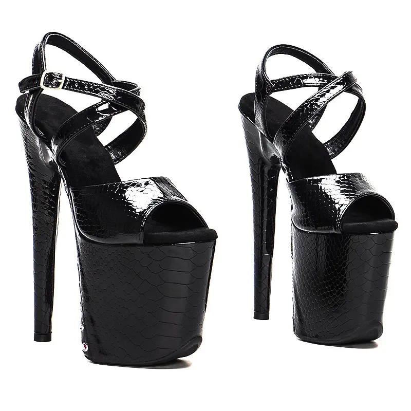 Women New 20CM/8inches PU Upper Sexy Exotic High Heel Platform Party Sandals Pole Dance Shoes Model Shows Sandals 196