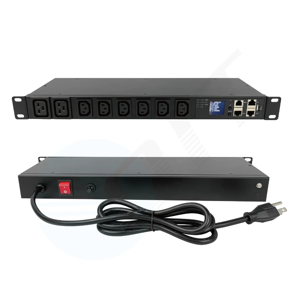 

1U 16A 30A 230V DPDU Rack Type Intelligent Static Transfer Switch Orient PDU with C13 C19 Socket Switch USB