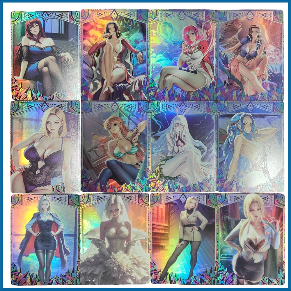 

Anime Goddess Story One Piece Naruto Dragon Ball DIY ACG Nami Premium Flash Card Boy Games Toys Birthday Gifts Collectible Cards