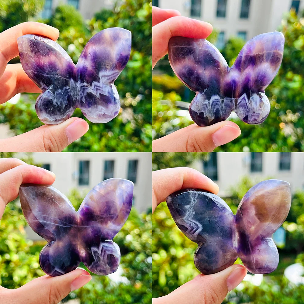 قطعة واحدة من فراشة كريستال ثلاثية الأبعاد منحوتة يدويًا - حرف يدوية على الطراز البوهيمي لصنع المجوهرات بنفسك، ديكور المنزل، عيد الأم، GIF لعيد الشكر